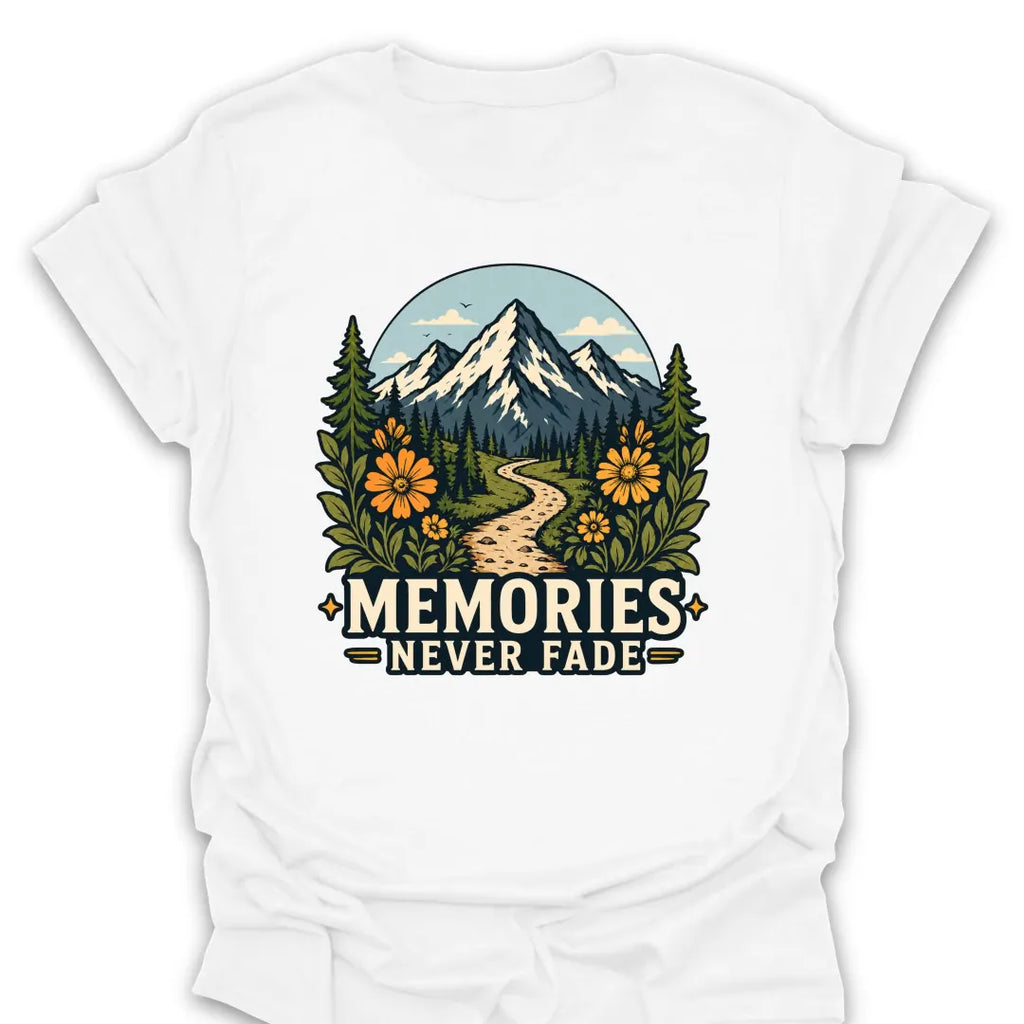 T-Shirt White / S Memories Never Fade Mountain Trail T-Shirt