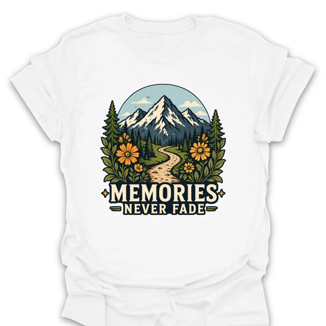 T-Shirt White / S Memories Never Fade Mountain Trail T-Shirt