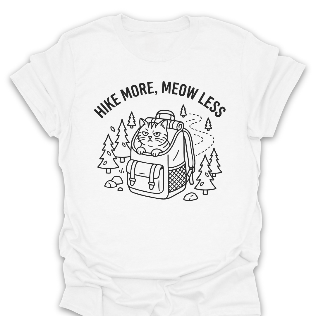 T-Shirt White / S Meow Less T-Shirt