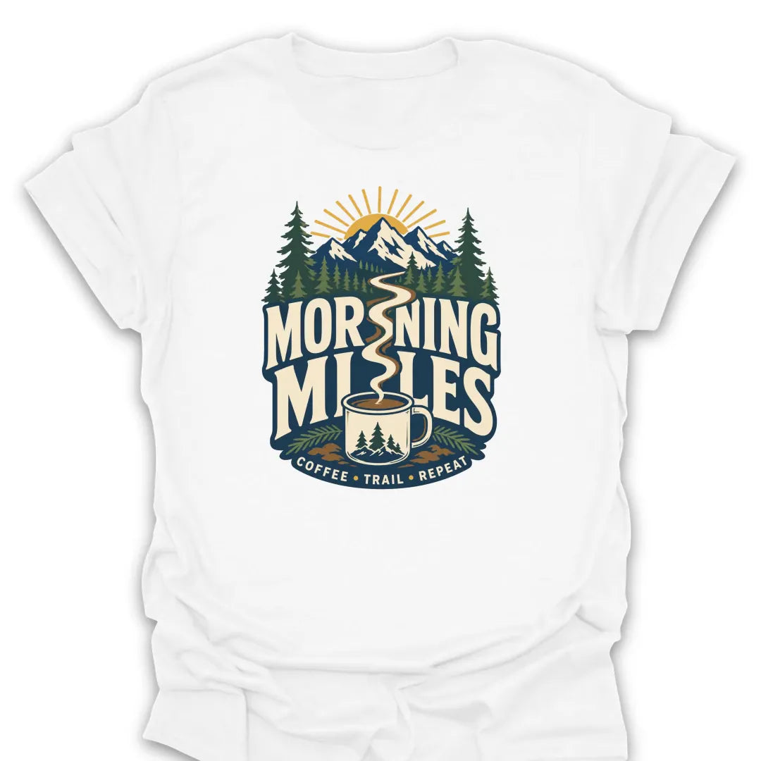 T-Shirt White / S Morning Miles Coffee