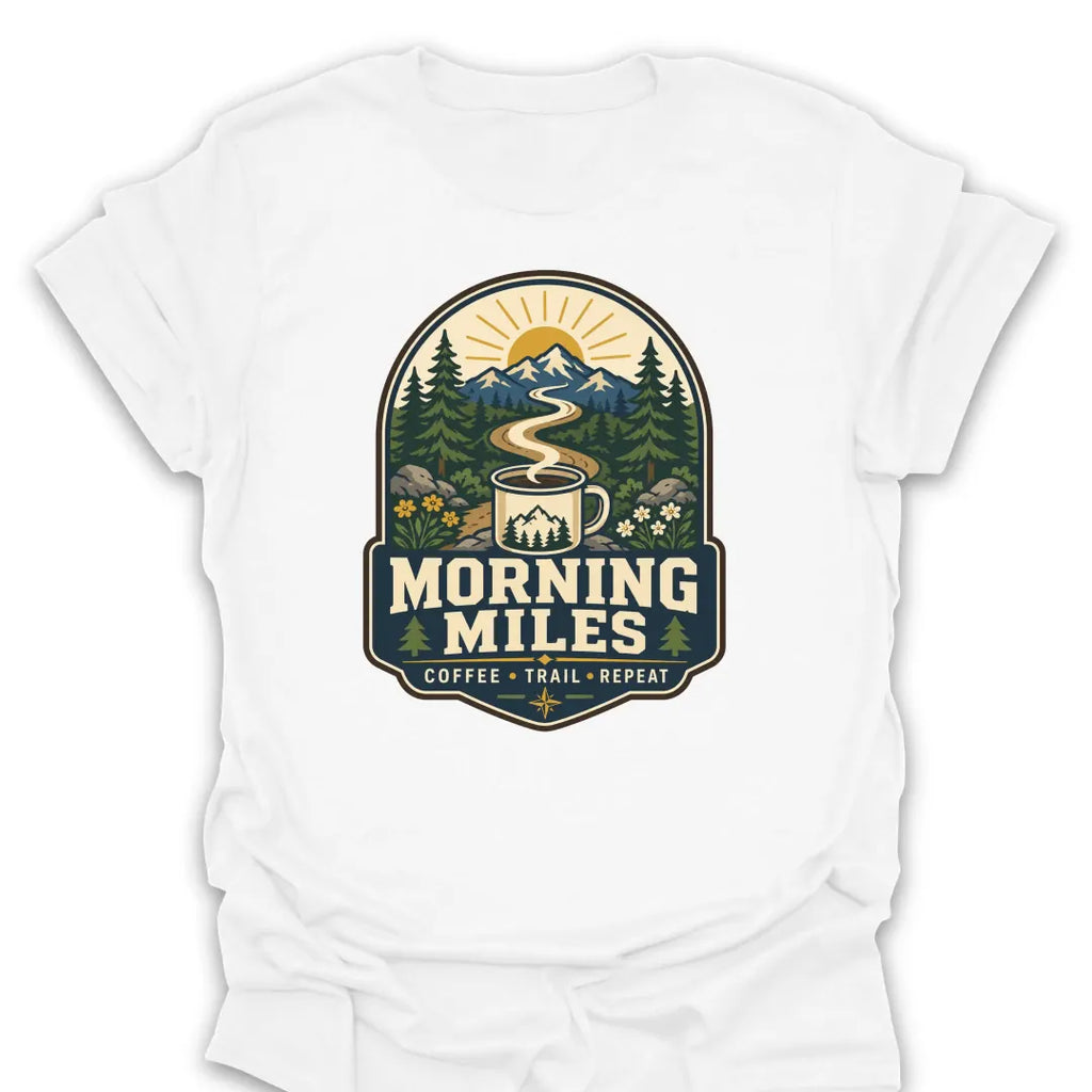 T-Shirt White / S Morning Miles Trail