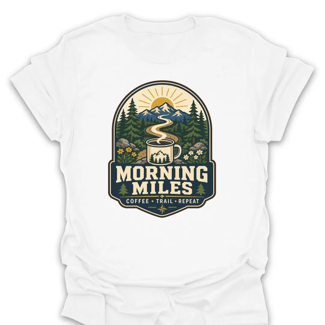 T-Shirt White / S Morning Miles Trail