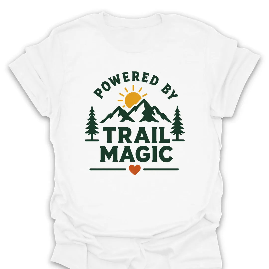 T-Shirt White / S Powered By Trail Magic Mountain T-Shirt