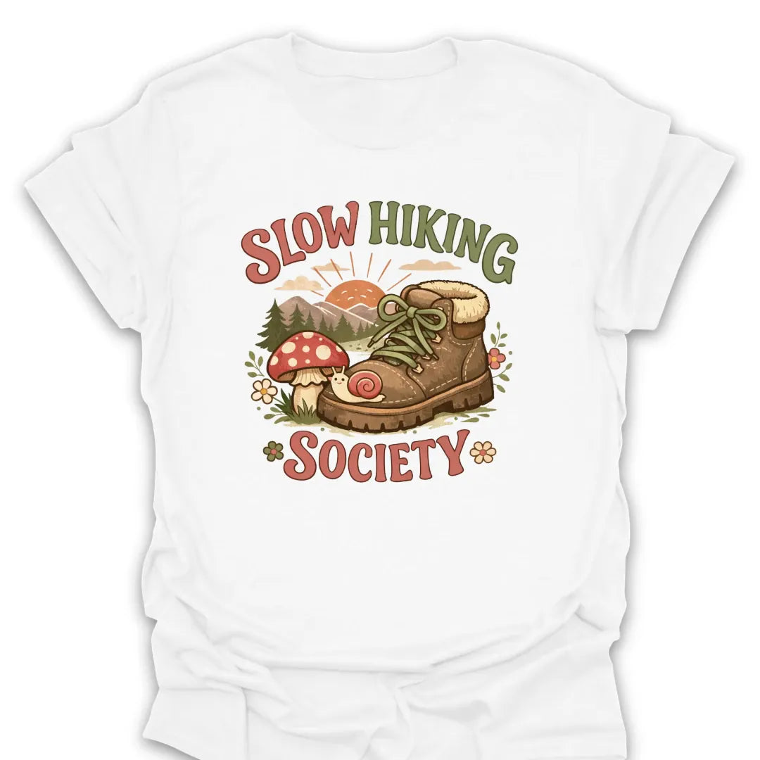 T-Shirt White / S Slow Hiking Society Tee