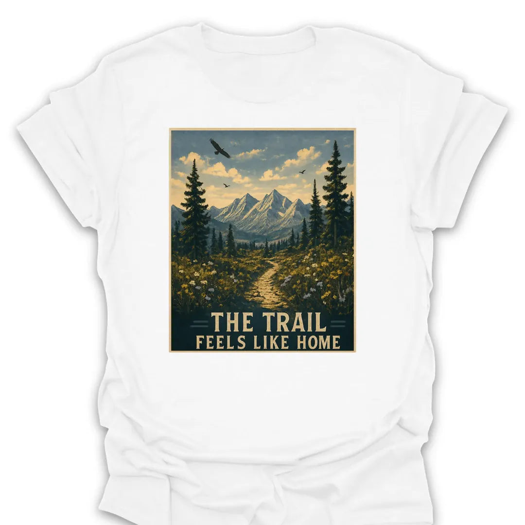 T-Shirt White / S The Trail Feels Like Home T-Shirt