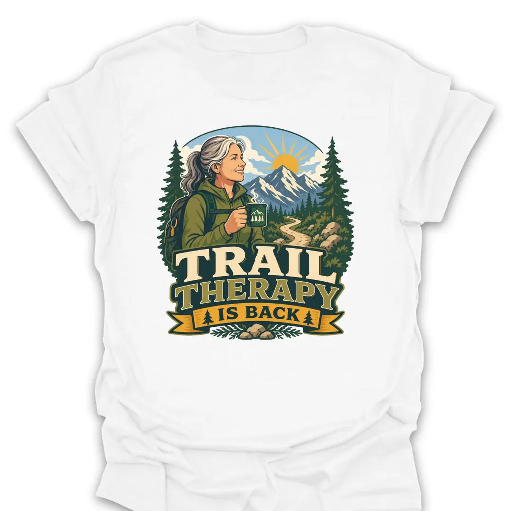 T-Shirt White / S Trail Therapy Is Back