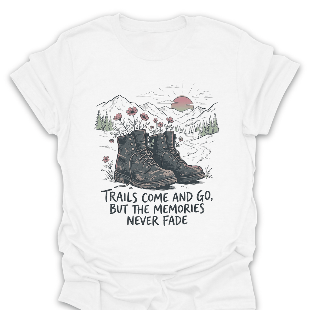 T-Shirt White / S Trails Come and Go, Memories Never Fade Tee