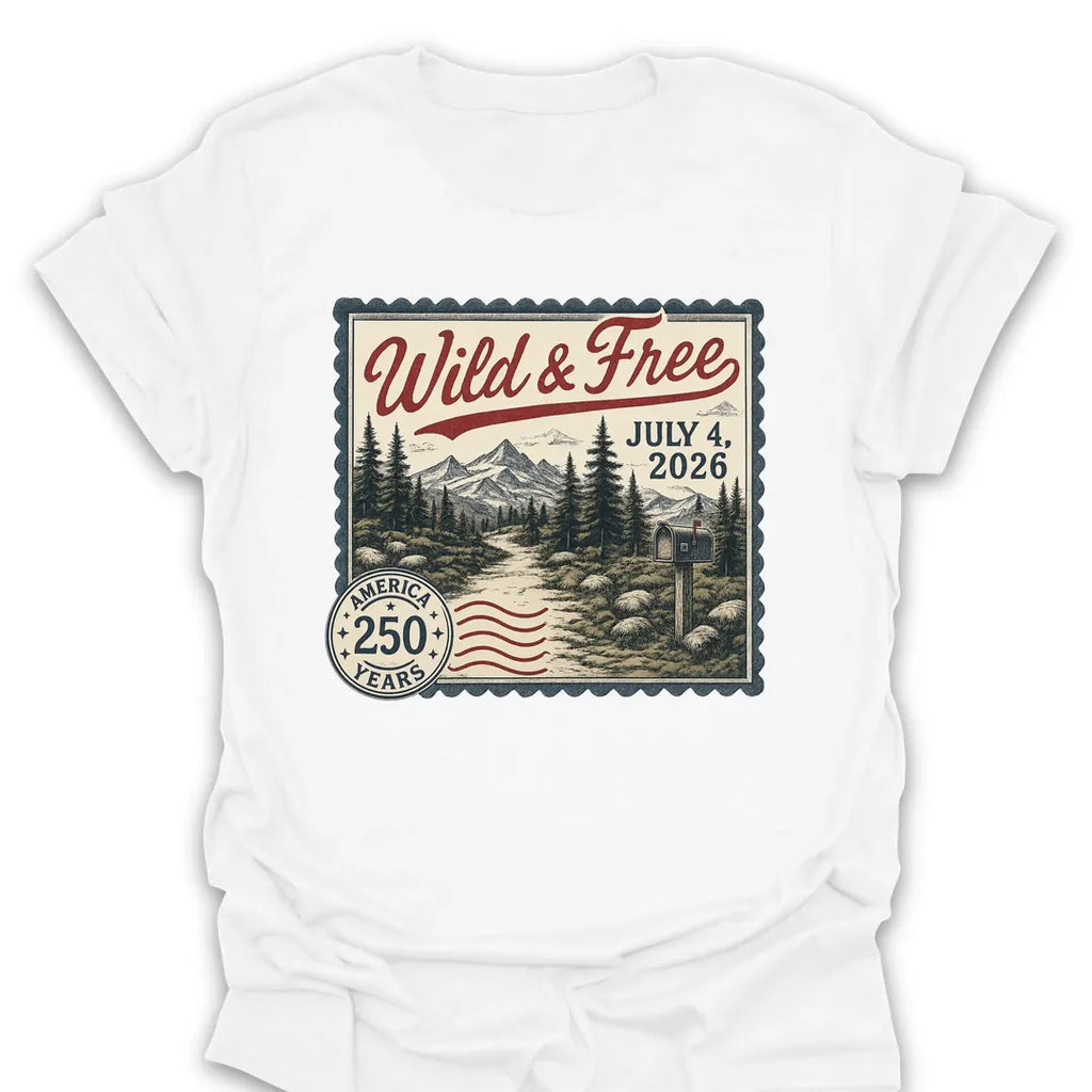 T-Shirt White / S Wild & Free America 250 Years T-Shirt