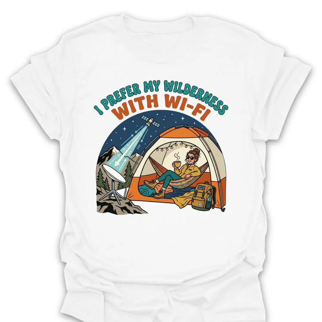 T-Shirt White / S Wilderness With Wi-Fi T-Shirt