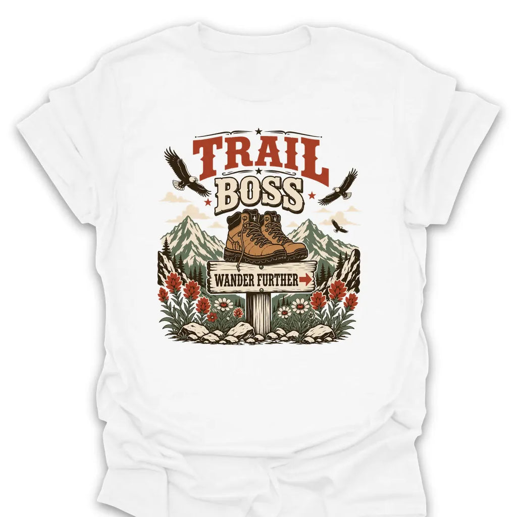 T-Shirt White / S Trail Boss Wander Further T-Shirt