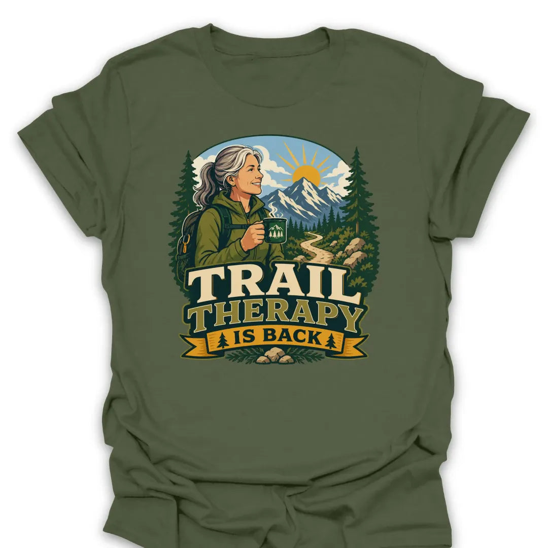 T-Shirt Military Green / S Trail Therapy Is Back