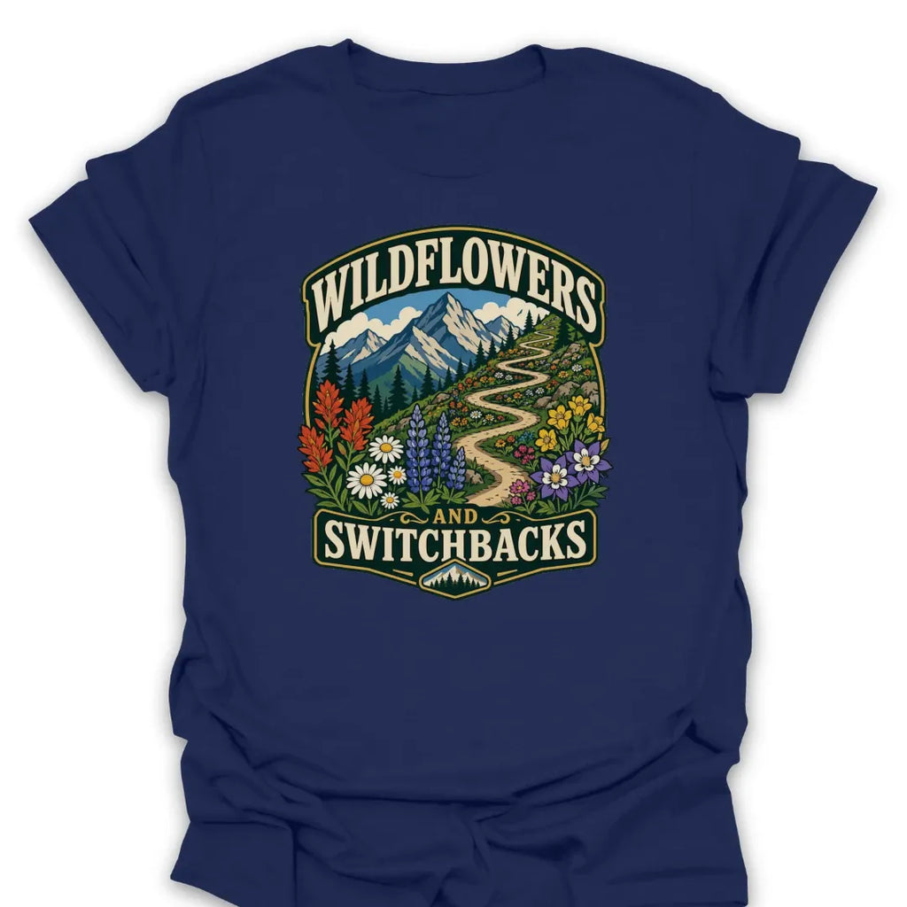 T-Shirt Navy / S Wildflowers and Switchbacks